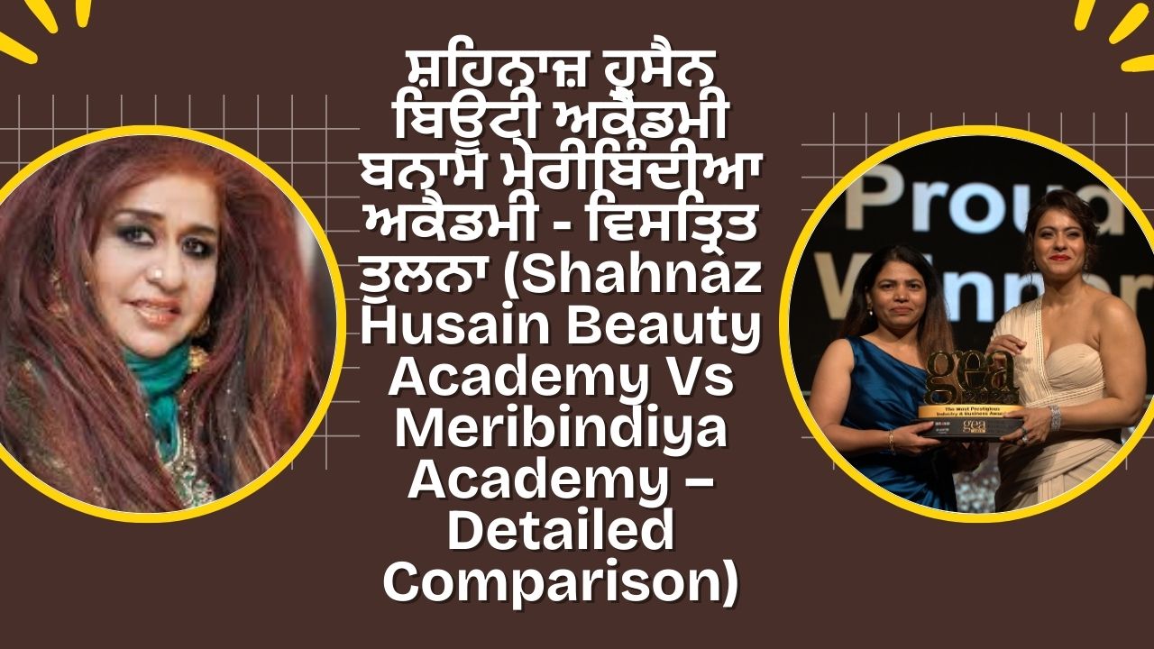 ਸ਼ਹਿਨਾਜ਼ ਹੁਸੈਨ ਬਿਊਟੀ ਅਕੈਡਮੀ ਬਨਾਮ ਮੇਰੀਬਿੰਦੀਆ ਅਕੈਡਮੀ - ਵਿਸਤ੍ਰਿਤ ਤੁਲਨਾ (Shahnaz Husain Beauty Academy Vs Meribindiya Academy – Detailed Comparison)