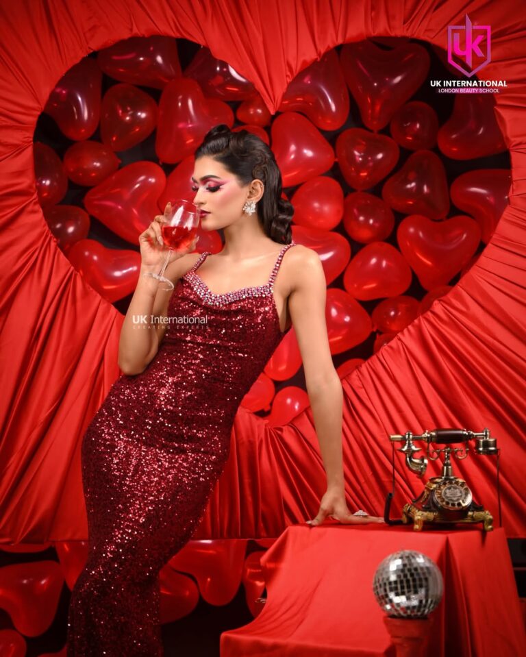 Serving Valentine glam with global standards❤️✨Statement eyes. Radiant glow. Glossy red lips. El 1 768x959