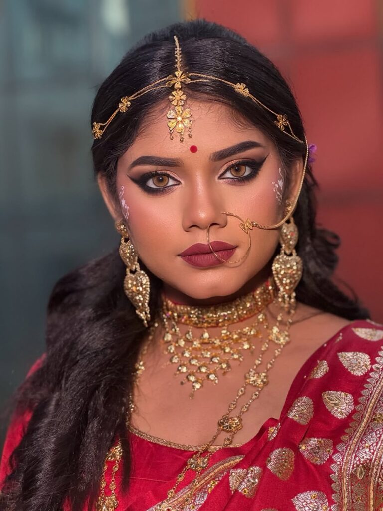 The Bong Bride 🪷 LEVEL 3 MAKEUP WORKSHOP @vlccschoolofbeauty patna Face @ idHair @krishna hair 768x1024